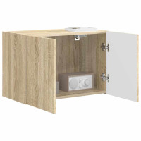 Produktbild för TV Vägghylla Sonoma-ek 59,5 x 31 x 40 cm Konstruerat trä