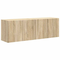 Produktbild för TV Vägghylla 2 pcs Sonoma-ek 59,5 x 31 x 40 cm Konstruerat trä