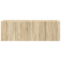 Produktbild för TV Vägghylla 2 pcs Sonoma-ek 59,5 x 31 x 40 cm Konstruerat trä