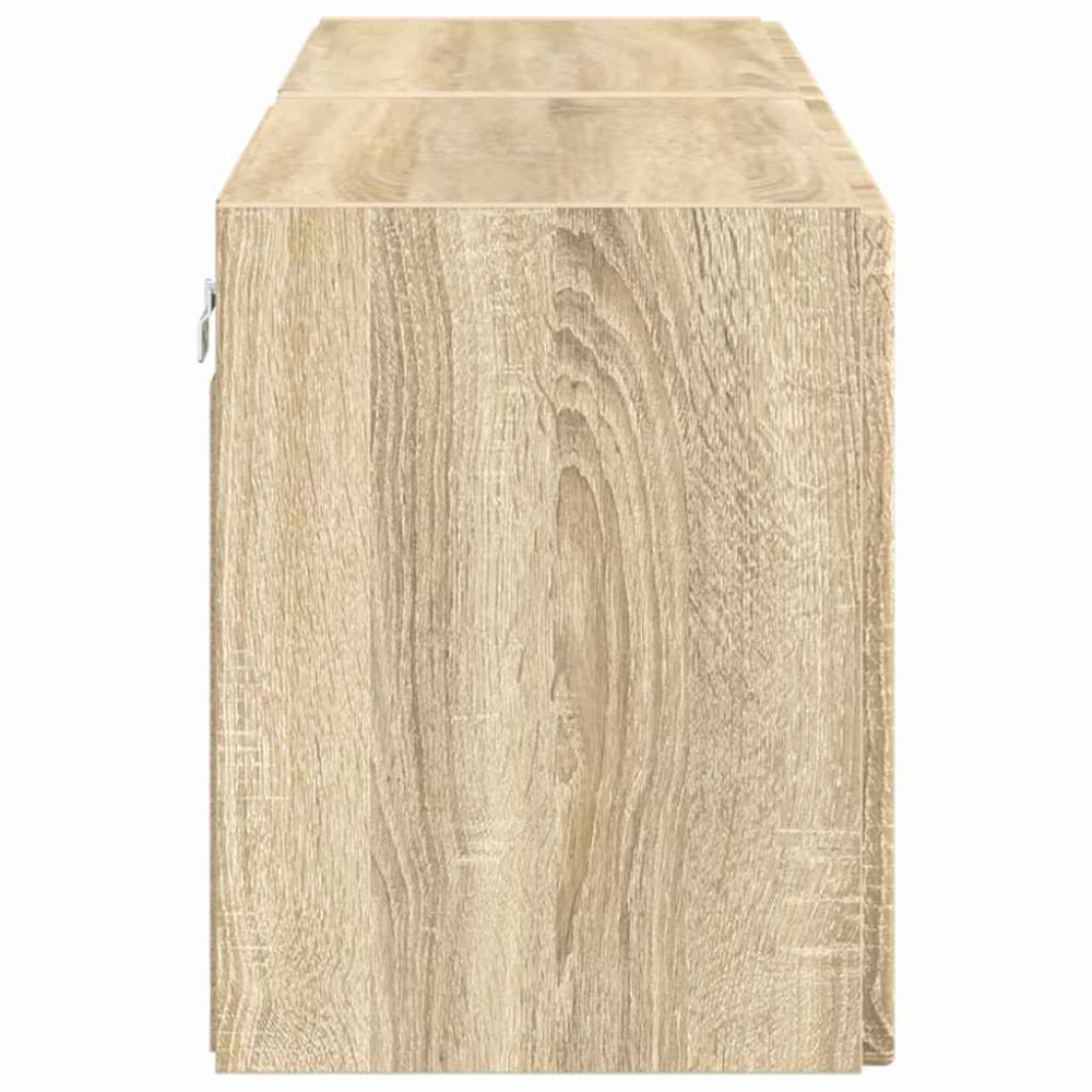 Produktbild för TV Vägghylla 2 pcs Sonoma-ek 59,5 x 31 x 40 cm Konstruerat trä