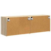 Produktbild för TV Vägghylla 2 pcs Sonoma-ek 59,5 x 31 x 40 cm Konstruerat trä