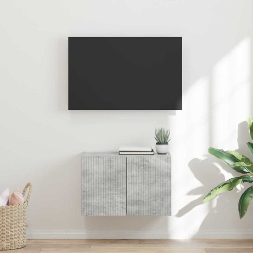 vidaXL TV Vägghylla Betonggrå 59,5 x 31 x 40 cm Konstruerat trä