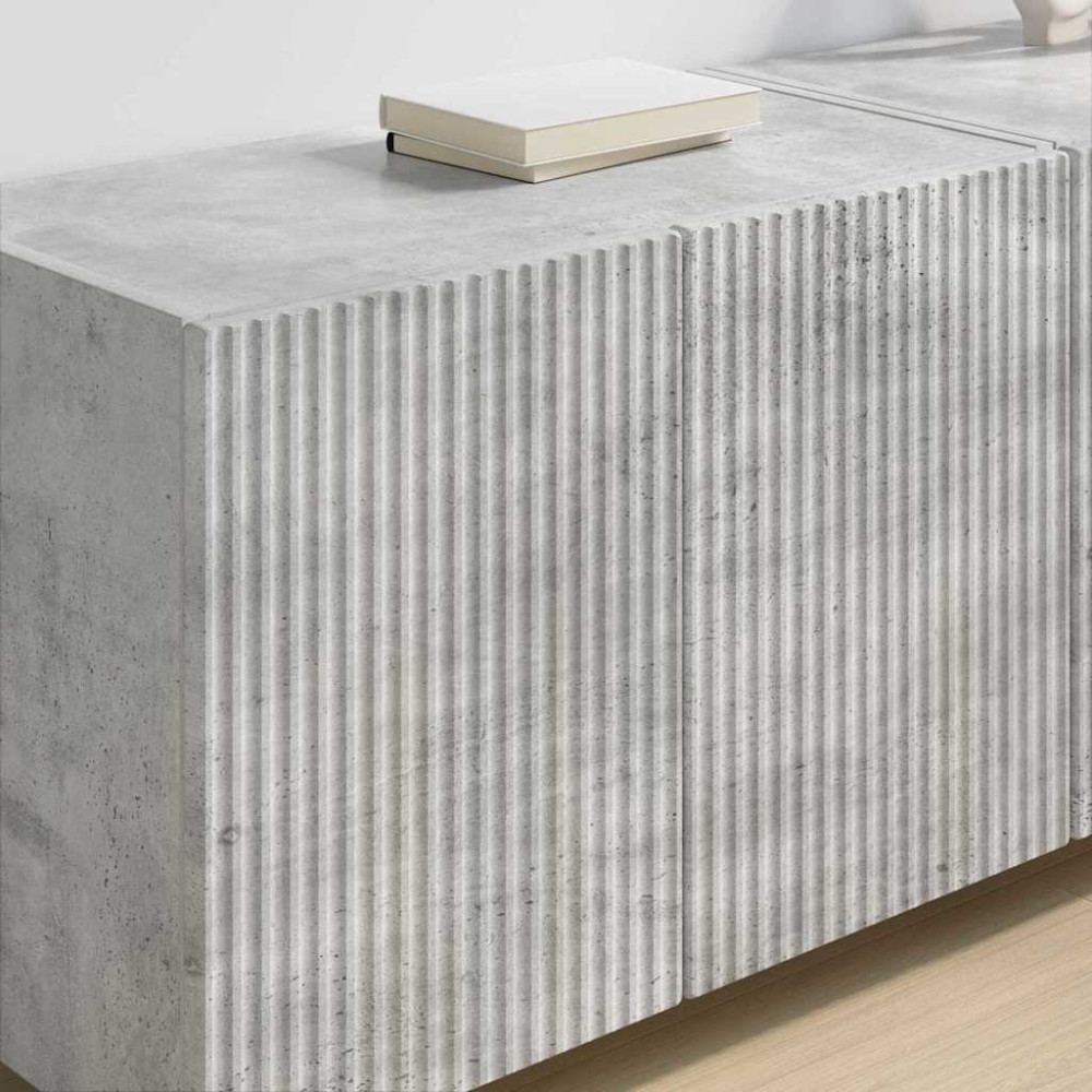 Produktbild för TV Vägghylla Betonggrå 59,5 x 31 x 40 cm Konstruerat trä