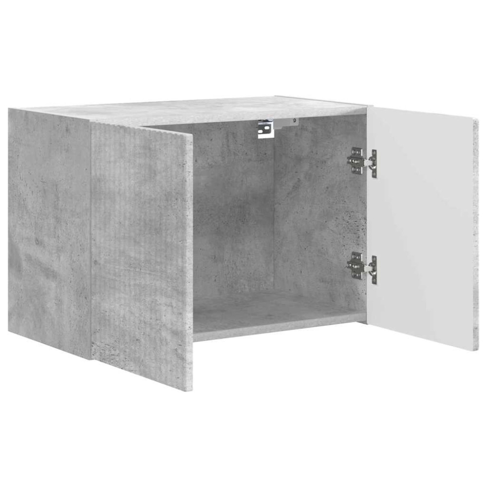 Produktbild för TV Vägghylla Betonggrå 59,5 x 31 x 40 cm Konstruerat trä