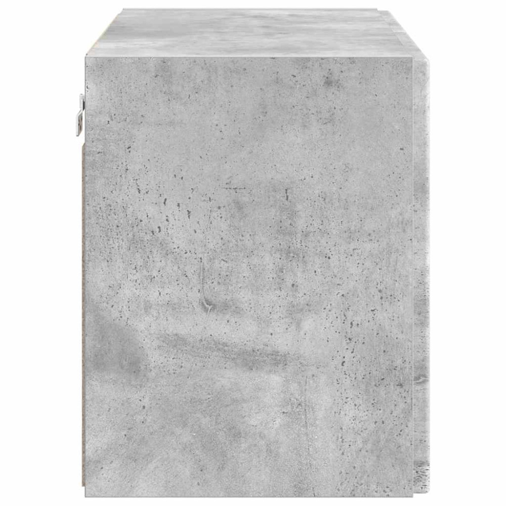 Produktbild för TV Vägghylla Betonggrå 59,5 x 31 x 40 cm Konstruerat trä