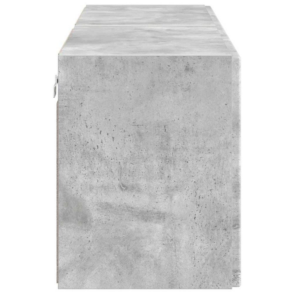 Produktbild för TV Vägghylla 2 pcs Betonggrå 59,5 x 31 x 40 cm Konstruerat trä