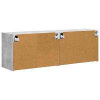 Produktbild för TV Vägghylla 2 pcs Betonggrå 59,5 x 31 x 40 cm Konstruerat trä