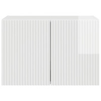 Produktbild för TV Vägghylla Högblanka vita 59,5 x 31 x 40 cm Konstruerat trä