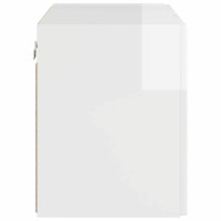 Produktbild för TV Vägghylla Högblanka vita 59,5 x 31 x 40 cm Konstruerat trä