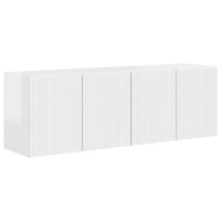 Produktbild för TV Vägghylla 2 pcs Högblanka vita 59,5 x 31 x 40 cm