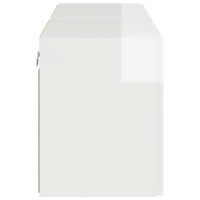 Produktbild för TV Vägghylla 2 pcs Högblanka vita 59,5 x 31 x 40 cm