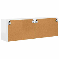 Produktbild för TV Vägghylla 2 pcs Högblanka vita 59,5 x 31 x 40 cm