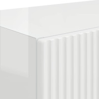 Produktbild för TV Vägghylla 2 pcs Högblanka vita 59,5 x 31 x 40 cm