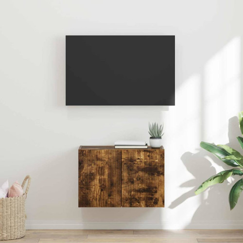 vidaXL TV Vägghylla Rökt ek 59,5 x 31 x 40 cm Konstruerat trä