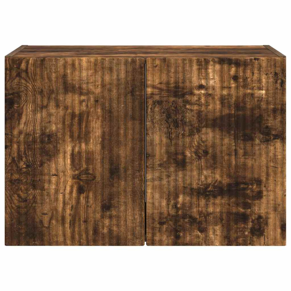 Produktbild för TV Vägghylla Rökt ek 59,5 x 31 x 40 cm Konstruerat trä