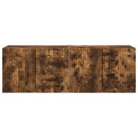 Produktbild för TV Vägghylla 2 pcs Rökt ek 59,5 x 31 x 40 cm Konstruerat trä