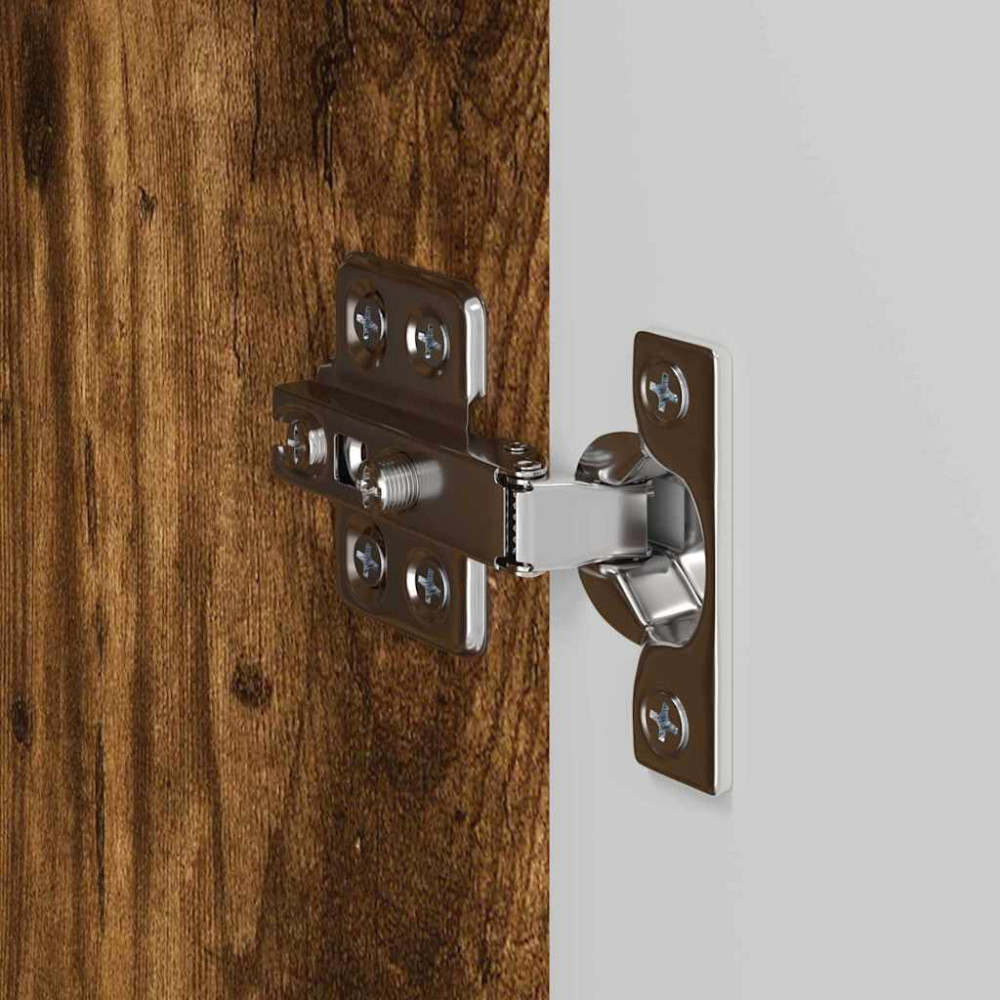 Produktbild för TV Vägghylla 2 pcs Rökt ek 59,5 x 31 x 40 cm Konstruerat trä