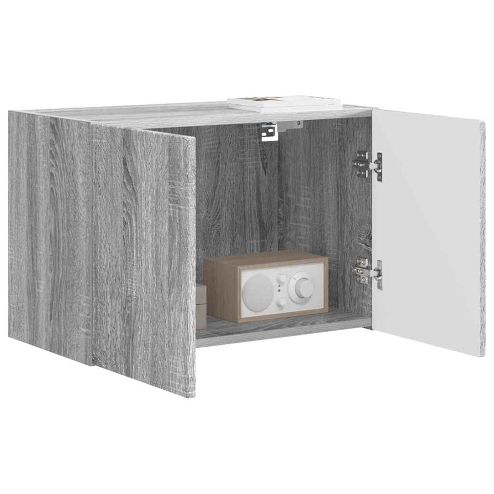 Produktbild för TV Vägghylla Grå Sonoma 59,5 x 31 x 40 cm Konstruerat trä