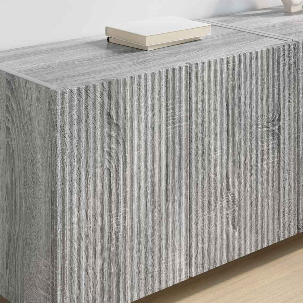 Produktbild för TV Vägghylla Grå Sonoma 59,5 x 31 x 40 cm Konstruerat trä