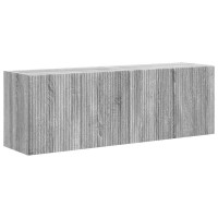 Produktbild för TV Vägghylla 2 pcs Grå Sonoma 59,5 x 31 x 40 cm Konstruerat trä