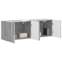 Produktbild för TV Vägghylla 2 pcs Grå Sonoma 59,5 x 31 x 40 cm Konstruerat trä