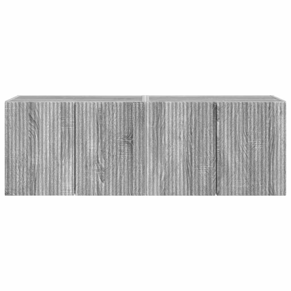 Produktbild för TV Vägghylla 2 pcs Grå Sonoma 59,5 x 31 x 40 cm Konstruerat trä