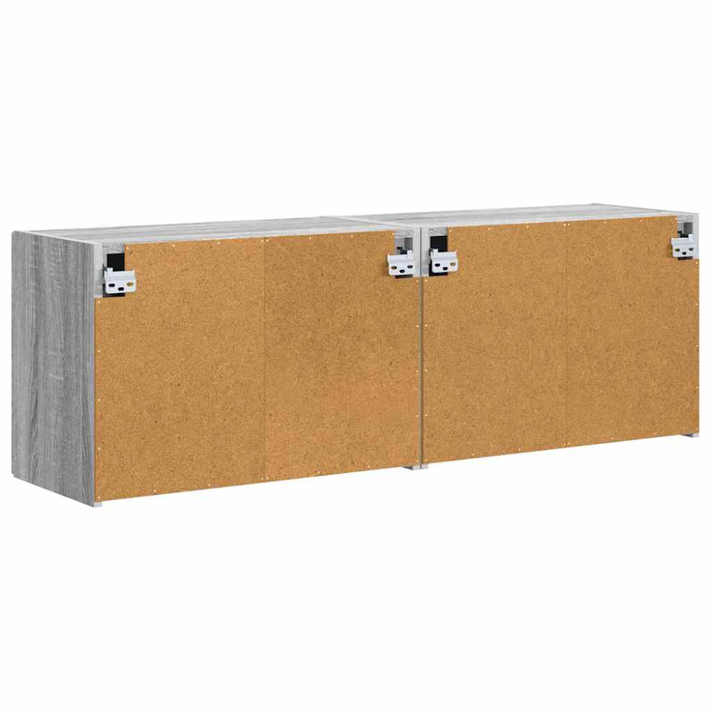 Produktbild för TV Vägghylla 2 pcs Grå Sonoma 59,5 x 31 x 40 cm Konstruerat trä