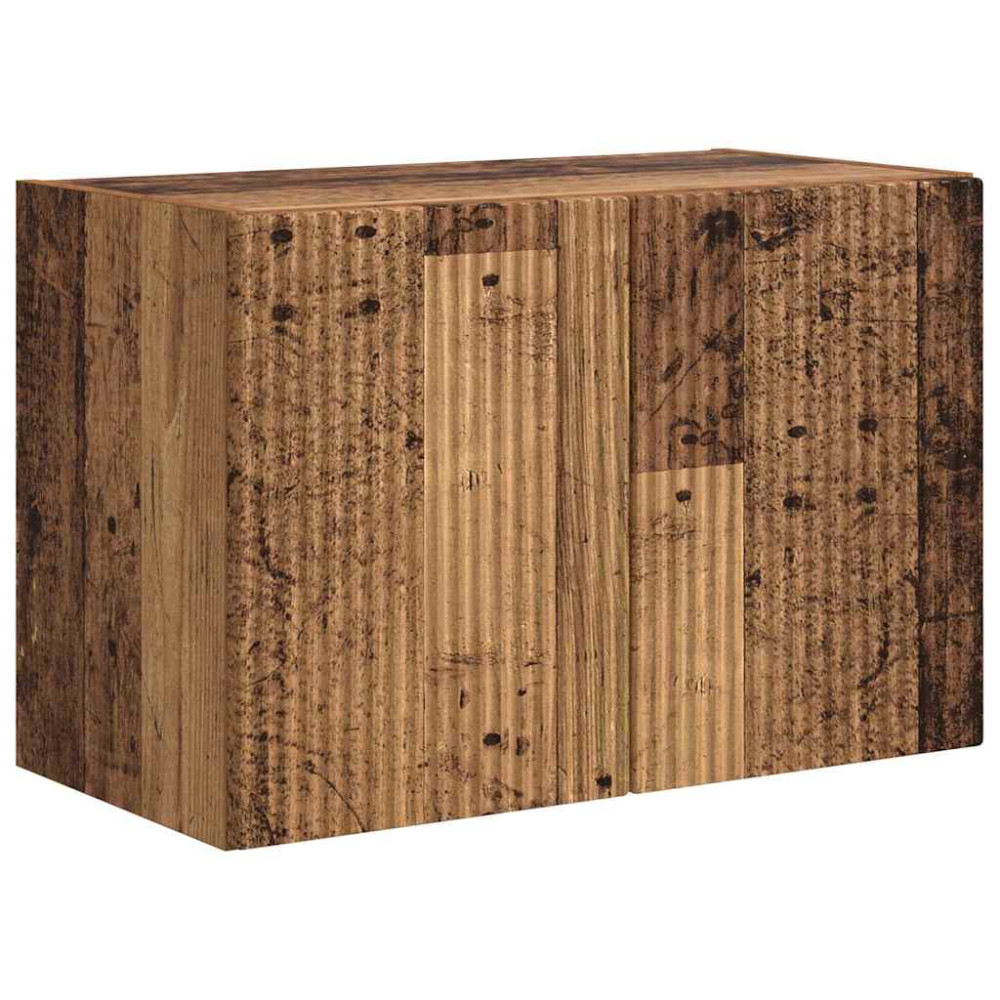 Produktbild för TV Vägghylla Gammalt trä 59,5 x 31 x 40 cm Konstruerat trä