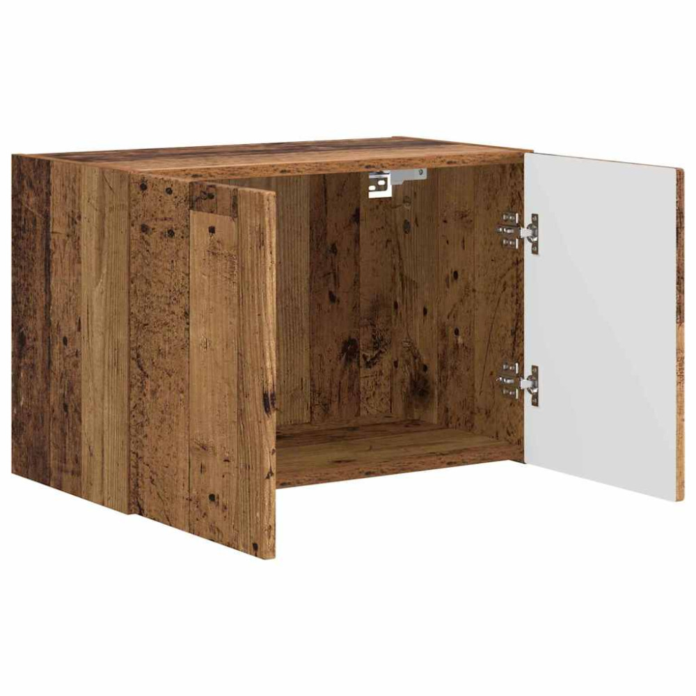 Produktbild för TV Vägghylla Gammalt trä 59,5 x 31 x 40 cm Konstruerat trä
