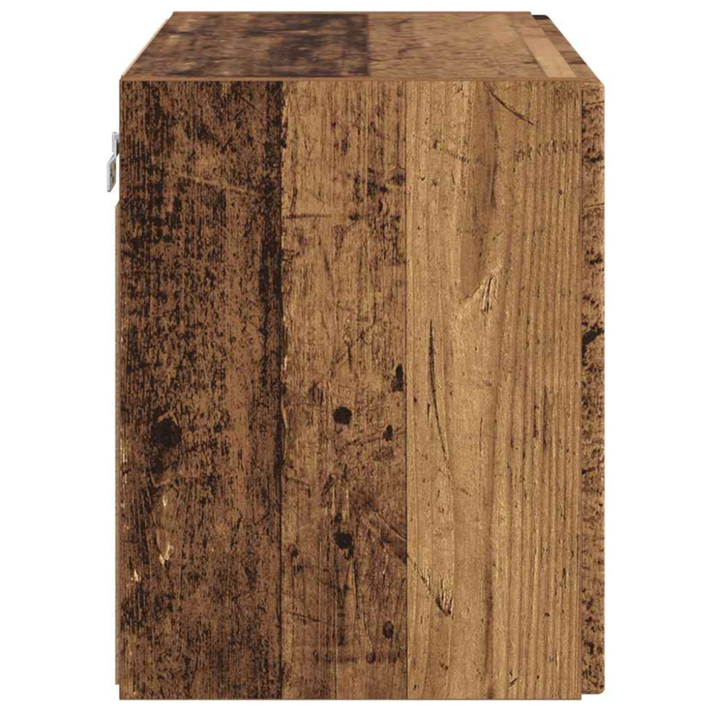 Produktbild för TV Vägghylla Gammalt trä 59,5 x 31 x 40 cm Konstruerat trä