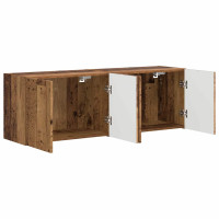 Produktbild för TV Vägghylla Väggmonterad 2 pcs Gammalt trä 59,5 x 31 x 40 cm