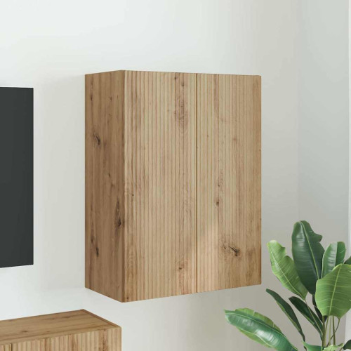 vidaXL TV Vägghylla Väggmonterad Vit 59,5 x 31 x 60 cm Konstruerat trä