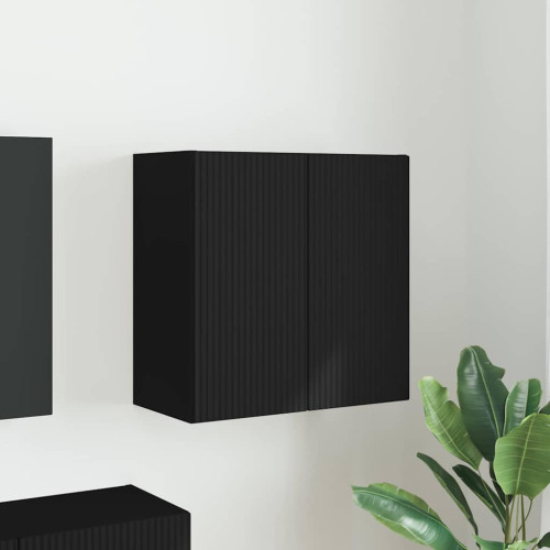 vidaXL TV Vägghylla Svart 59,5 x 31 x 60 cm Konstruerat trä