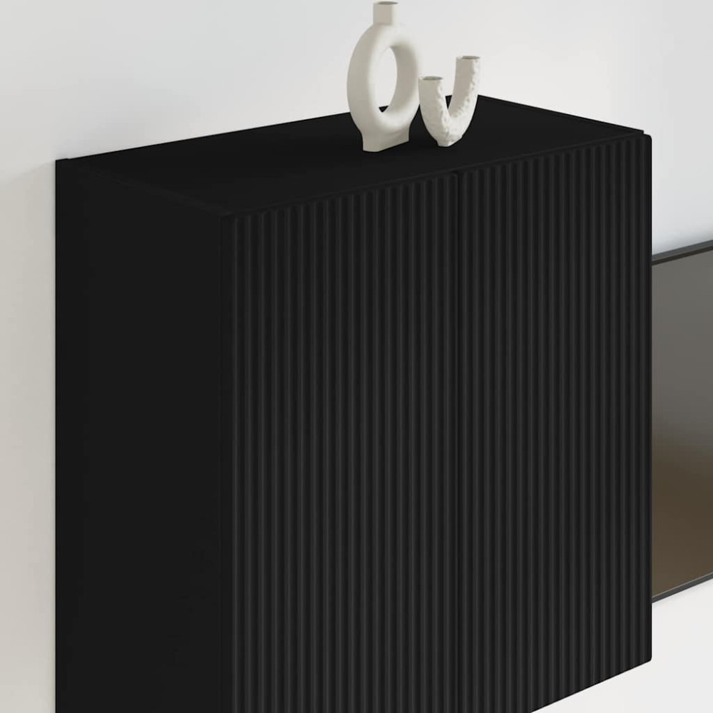 Produktbild för TV Vägghylla Svart 59,5 x 31 x 60 cm Konstruerat trä
