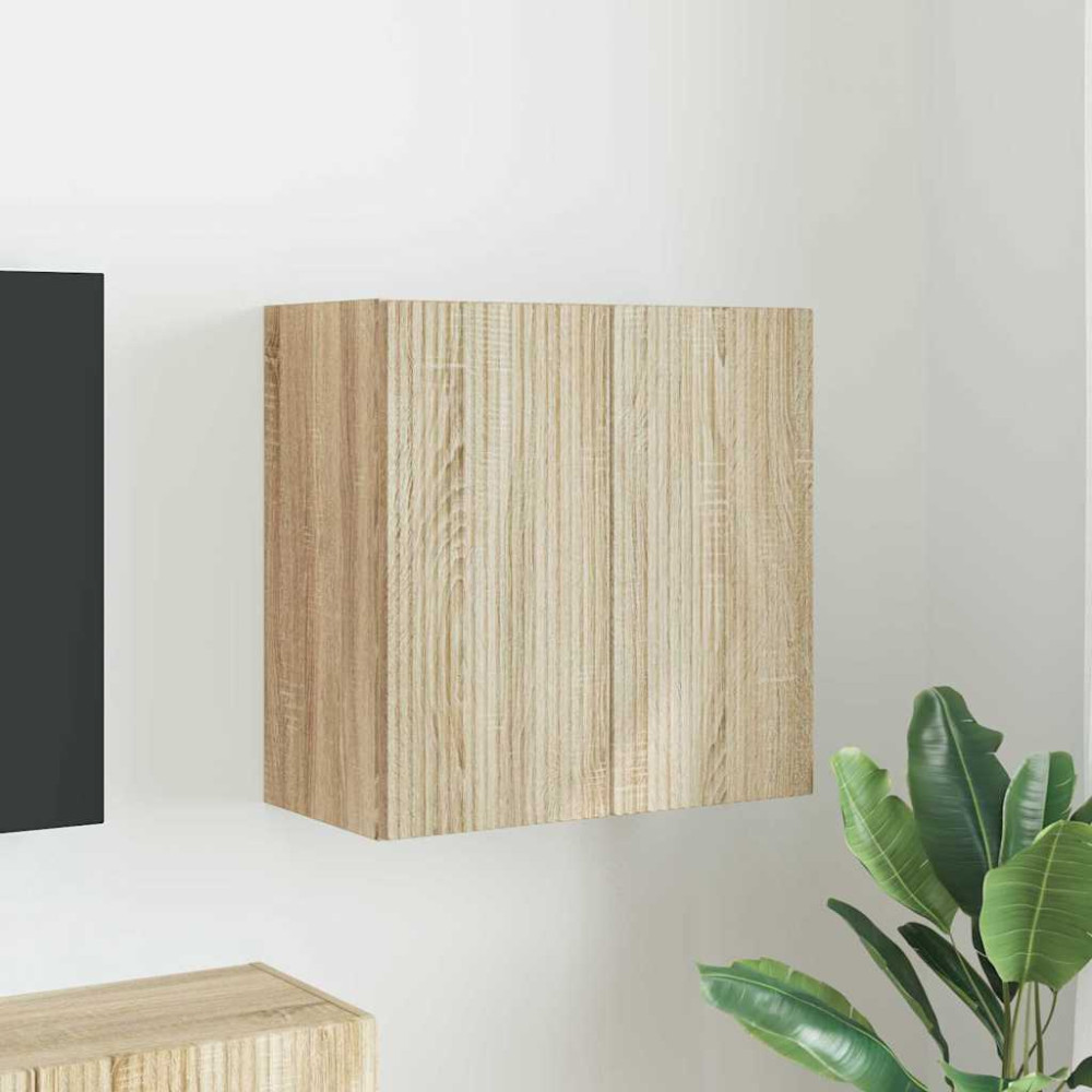 Produktbild för TV Vägghylla Sonoma-ek 59,5 x 31 x 60 cm Konstruerat trä