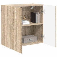 Produktbild för TV Vägghylla Sonoma-ek 59,5 x 31 x 60 cm Konstruerat trä