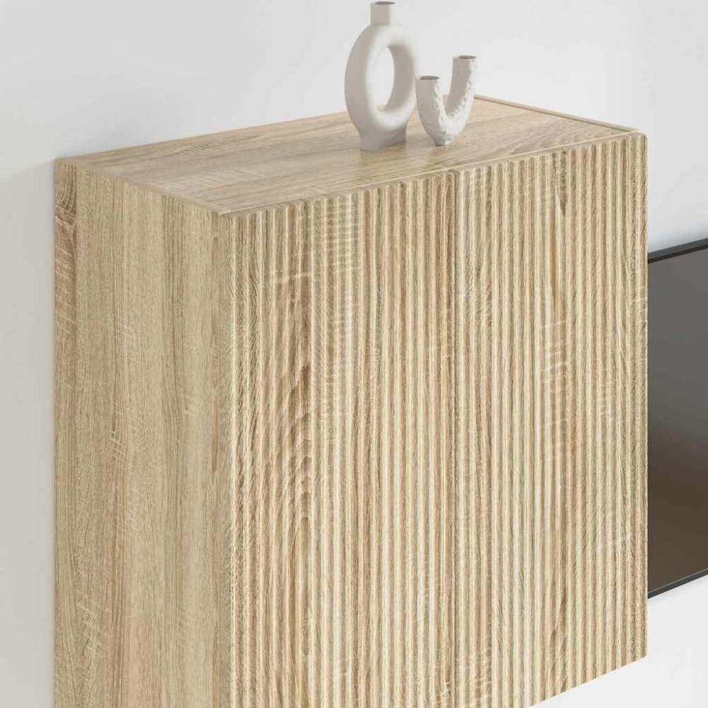 Produktbild för TV Vägghylla Sonoma-ek 59,5 x 31 x 60 cm Konstruerat trä