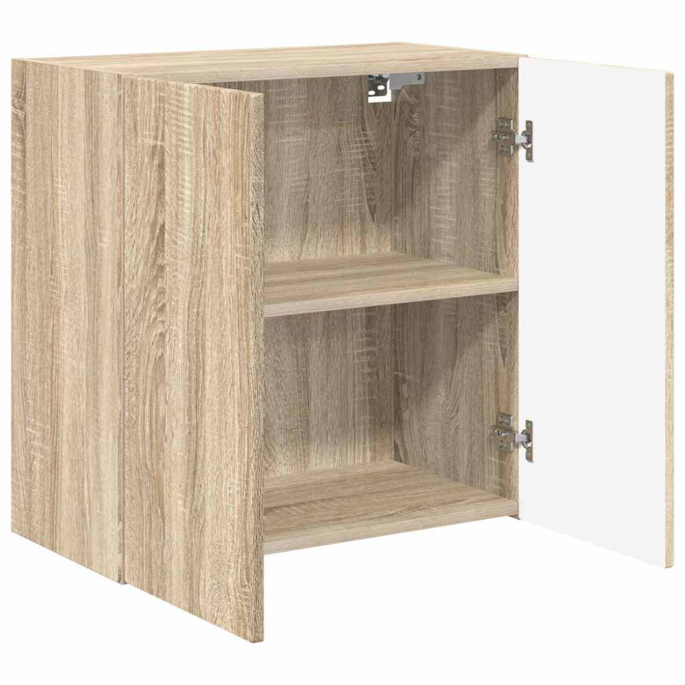 Produktbild för TV Vägghylla Sonoma-ek 59,5 x 31 x 60 cm Konstruerat trä