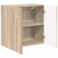 Produktbild för TV Vägghylla Sonoma-ek 59,5 x 31 x 60 cm Konstruerat trä