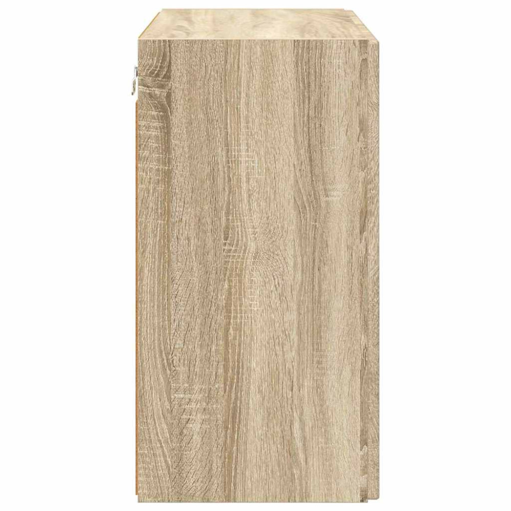 Produktbild för TV Vägghylla Sonoma-ek 59,5 x 31 x 60 cm Konstruerat trä