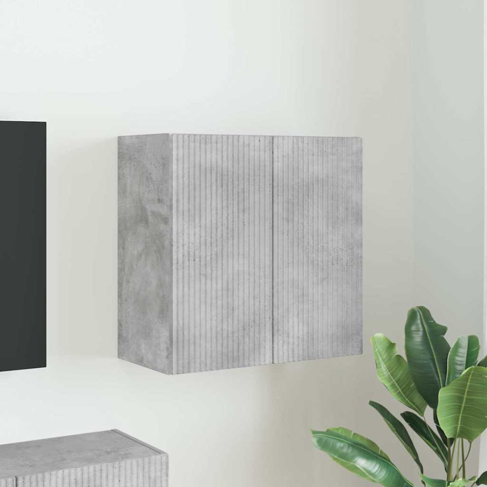 Produktbild för TV Vägghylla Betonggrå 59,5 x 31 x 60 cm Konstruerat trä