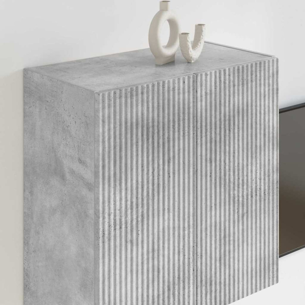 Produktbild för TV Vägghylla Betonggrå 59,5 x 31 x 60 cm Konstruerat trä