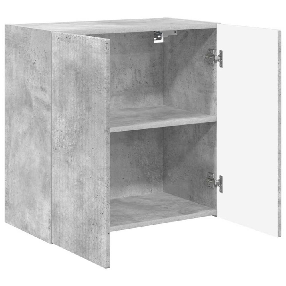 Produktbild för TV Vägghylla Betonggrå 59,5 x 31 x 60 cm Konstruerat trä