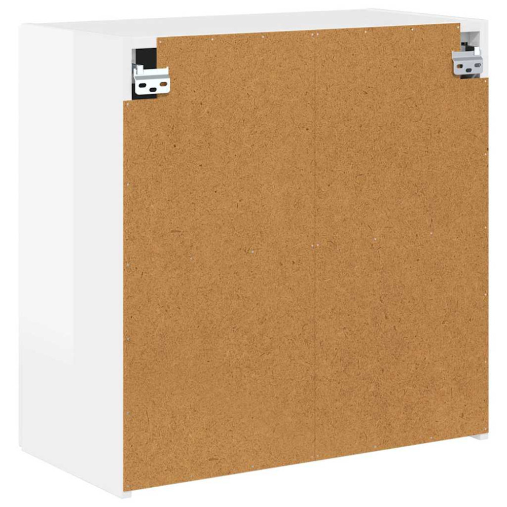 Produktbild för TV Vägghylla Högblanka vita 59,5 x 31 x 60 cm Konstruerat trä