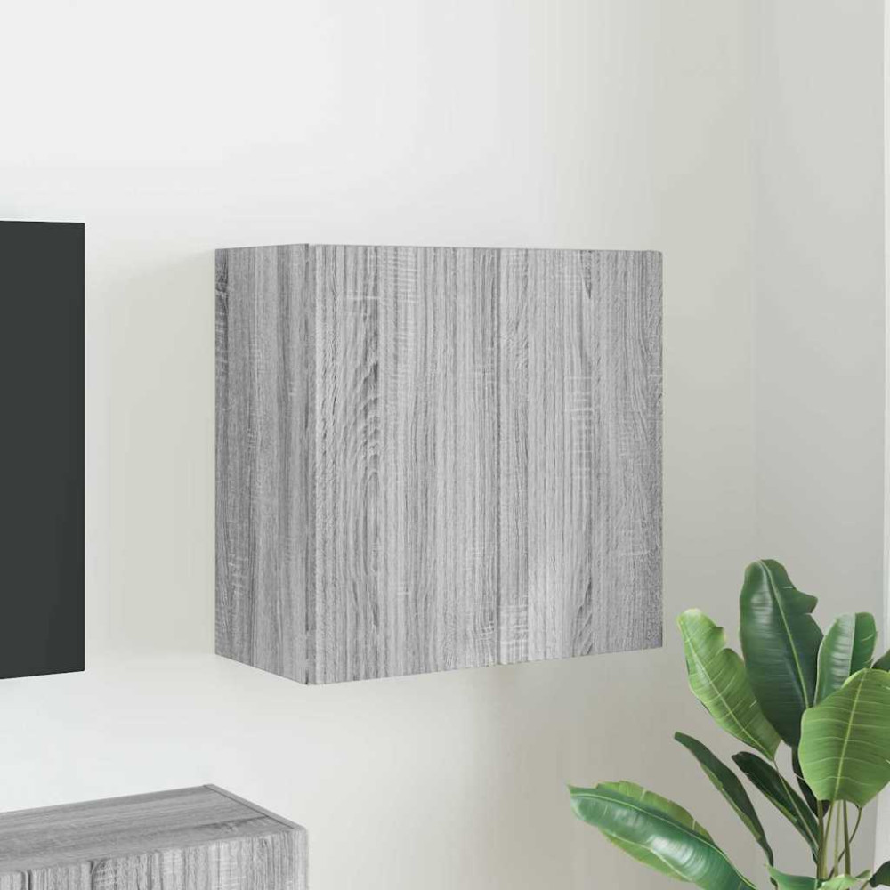 Produktbild för TV Vägghylla Grå Sonoma 59,5 x 31 x 60 cm Konstruerat trä