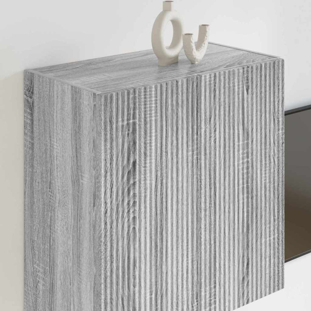 Produktbild för TV Vägghylla Grå Sonoma 59,5 x 31 x 60 cm Konstruerat trä