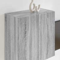 Produktbild för TV Vägghylla Grå Sonoma 59,5 x 31 x 60 cm Konstruerat trä
