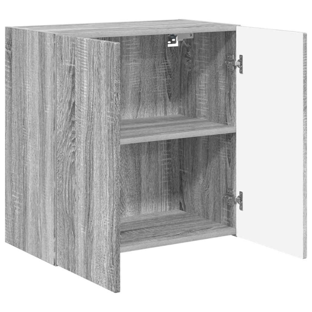 Produktbild för TV Vägghylla Grå Sonoma 59,5 x 31 x 60 cm Konstruerat trä