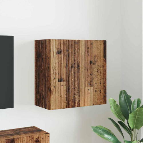 vidaXL TV Vägghylla Gammalt trä 59,5 x 31 x 60 cm Konstruerat trä