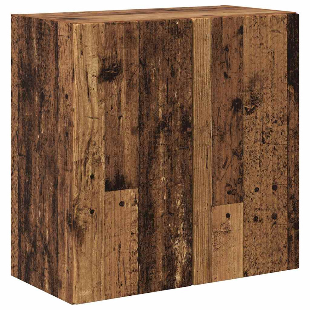 Produktbild för TV Vägghylla Gammalt trä 59,5 x 31 x 60 cm Konstruerat trä